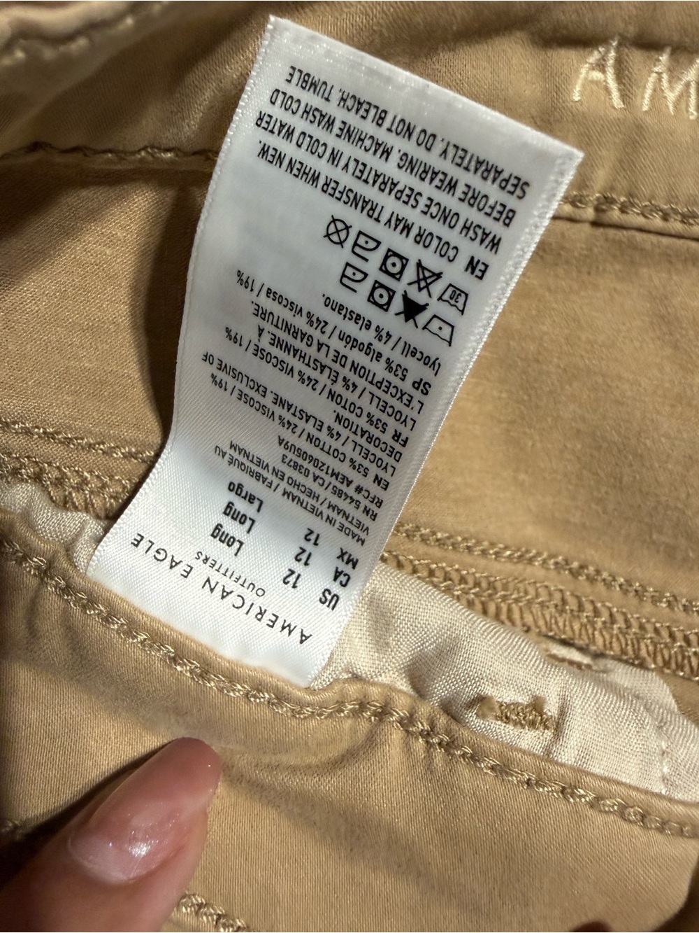 American Eagle Outfitters Straight Leg Jeans in Beige - Picture 4 of 5